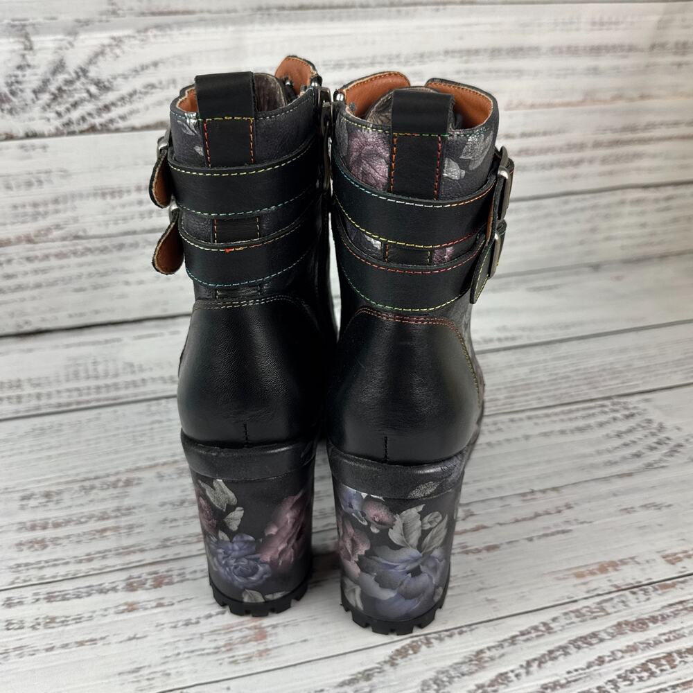 Spring Step L'Artiste Willaria Womens EU 36 US 5.5-6 Ankle Boots Black Multi - Picture 5 of 10